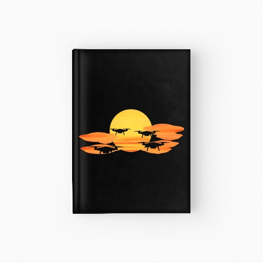 Drones in Sunset or Sunrise the Drone Hardcover Journal