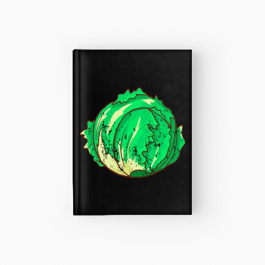 Retro Vintage Grunge Style Lettuce Hardcover Journal