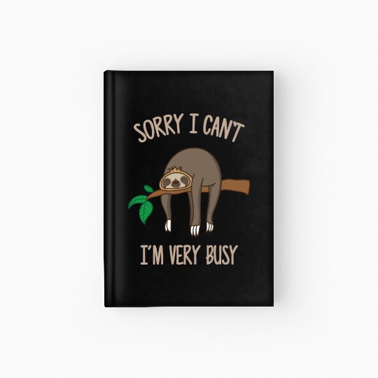 Sweet cute lazy chilling sloth funny gift Hardcover Journal
