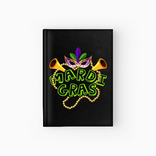 Mardi Gras Beads Hardcover Journal - Mardi Gras Fat Tuesday