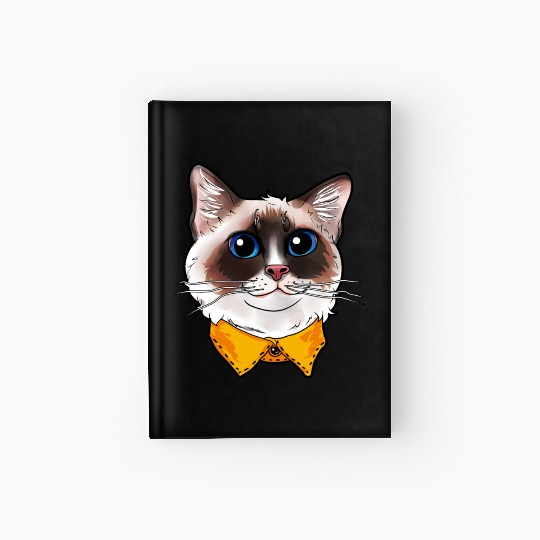 Ragdoll Cat Face Cats funny cute sweet Kitty gift Hardcover Journal
