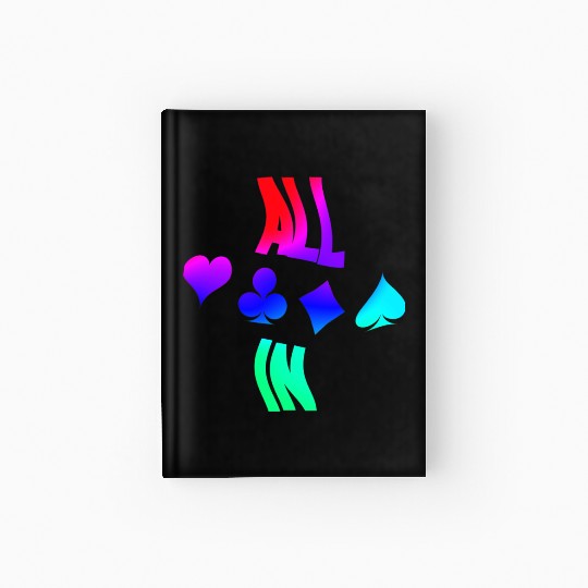Poker ALL IN Karten Pik Texas Holdem Hardcover Journal
