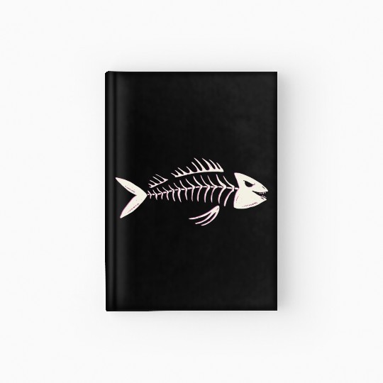 Fish Skeleton Hardcover Journal
