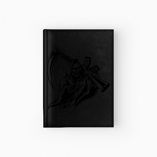 Grim Reaper With Rifle ©WhiteTigerLLC.com Hardcover Journal