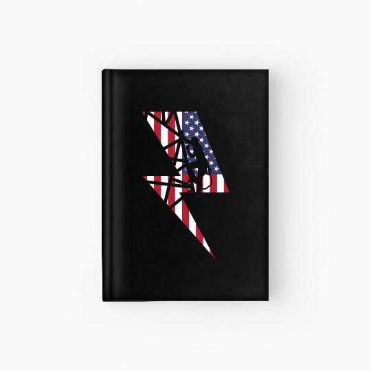 Lineman Usa American Flag Cable Pole Light Gift Hardcover Journal