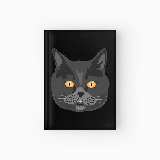 Cat British Shorthair Cat Face - Gift Idea Hardcover Journal