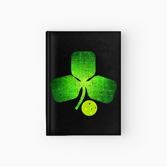 Pickleball St Patricks Day Shamrock Irish Hardcover Journal