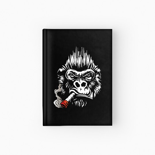 Gorilla smokes cigar, Big Boss Hardcover Journal gift