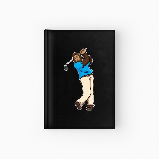 Golf Golfer Bigfoot Sasquatch Gift Hardcover Journal