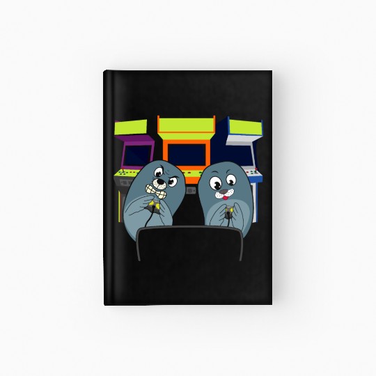 sea lion Seal Video Game gift Hardcover Journal