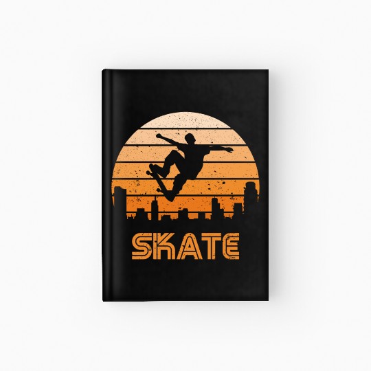 Retro Sunset Skate Hardcover Journal