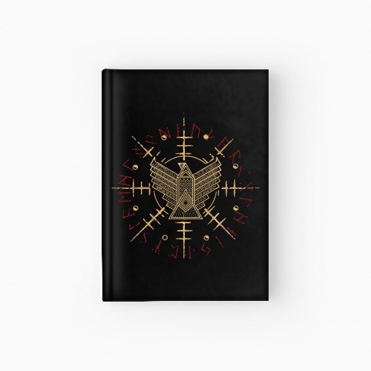 Helm of Awe Eagle Moon Phase Hardcover Journal