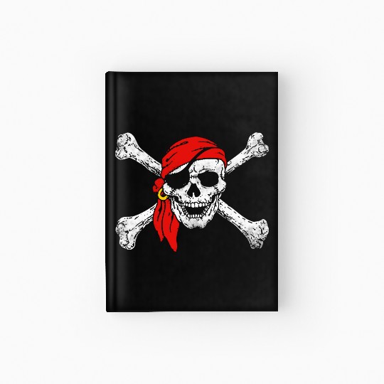 Pirate Skull Crossbones Hardcover Journal
