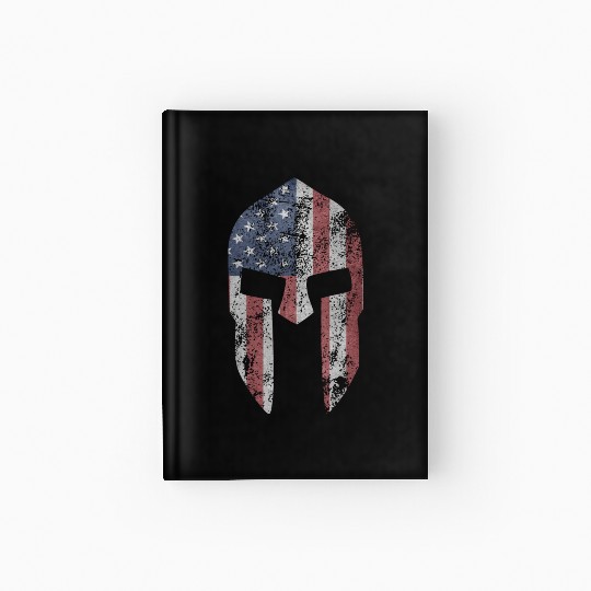 Spartan Stars & Stripes Bodybuilding distressed Hardcover Journal