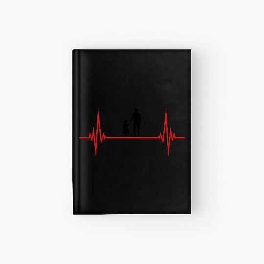 pulse heartbeat frequency dad father and daughter Hardcover Journal