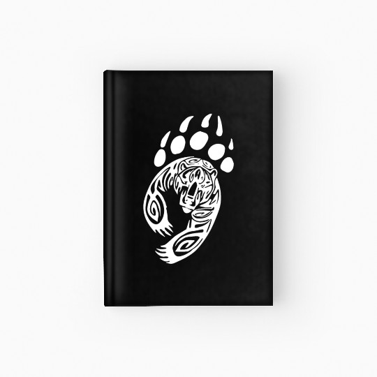 Bear Paw Tribal Grizzly Black Papa Momma Hardcover Journal