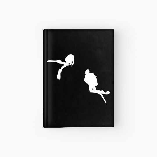 Diver Diving Snorkeling Swimming Goggles Sea Life Hardcover Journal