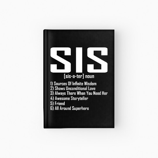 sister Noun Definition all around superhero Hardcover Journal