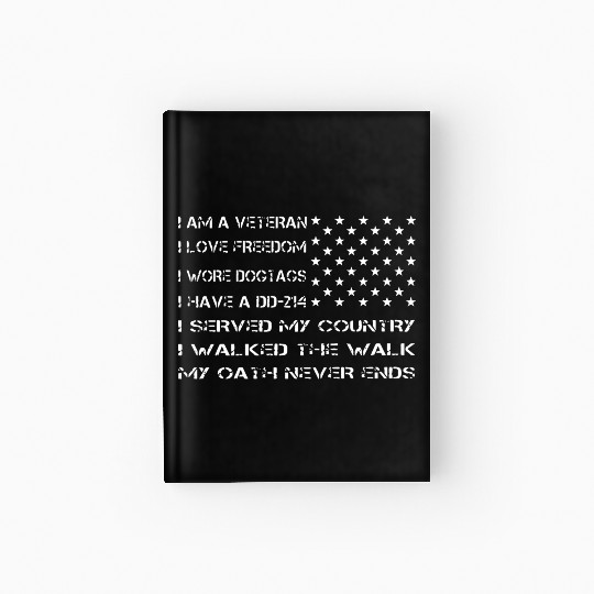 i am a veteran i love freedom i wore dog tags i ha Hardcover Journal