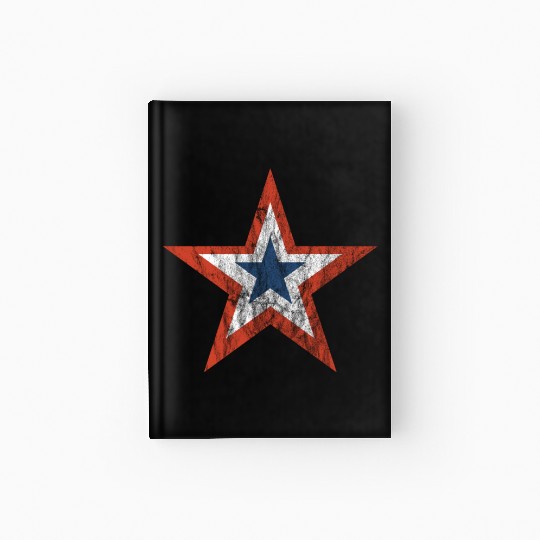 4th july Stars and Stripes Star vintage Hardcover Journal
