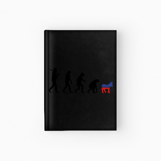 Evolution Backwards Democrats election campaign Hardcover Journal