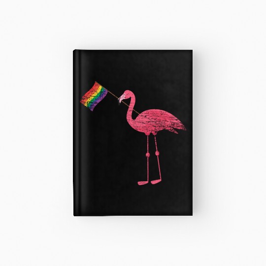 Flamingo Rainbow Hardcover Journal