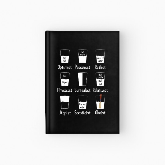 Oboe Water Orchestra Musician Oboist optimist Hardcover Journal