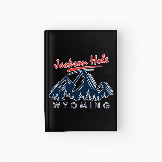 Jackson Hole Wyoming Hardcover Journal Vintage City Retro Tshi