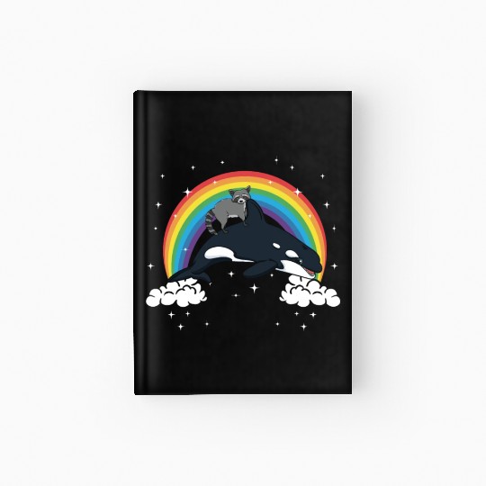 Raccoon Trash Panda Funny Orca Killer Whale Gift Hardcover Journal