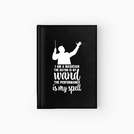 Orchestra Conductor Baton Musical Director Maestro Hardcover Journal