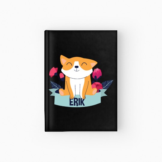 Happy Pembroke Welsh Corgi Puppy Hardcover Journal