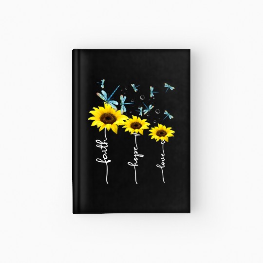 Faith hope love sunflower Hardcover Journal