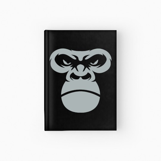 Big Gorilla Face Silverback Monkey Ape Gift Hardcover Journal