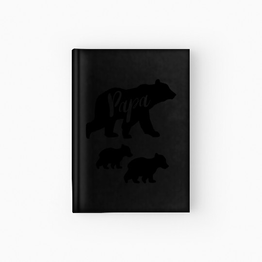 Papa Bear Hardcover Journal with Two Cubs