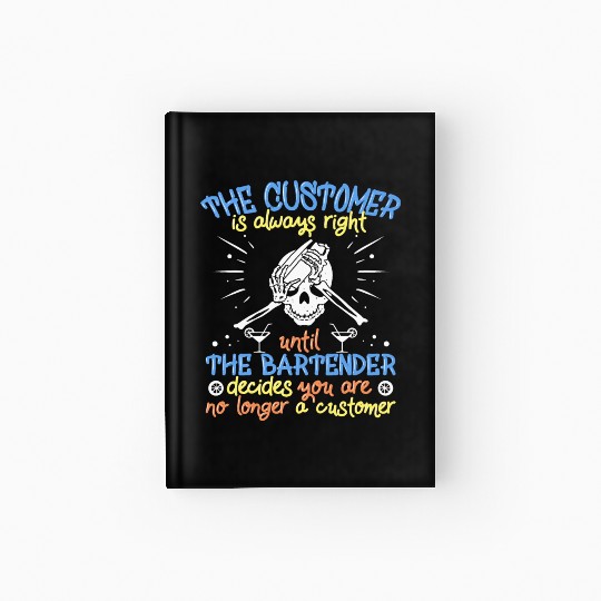 Funny Bartender Hardcover Journal