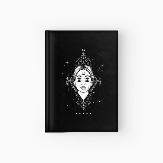 Occult Moon Baphomet Tarot Card Satanic Devil Hardcover Journal