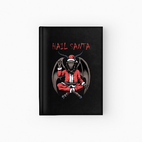 Christmas Hail Santa Satanism Goat Baphomet Satan Hardcover Journal