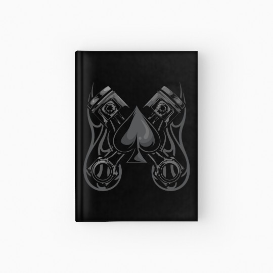 Poker and Hotrod - Cool Poker Art Hot Rod Hardcover Journal