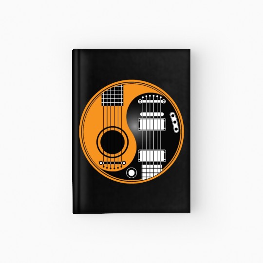 Guitar Ying Yang Hardcover Journal