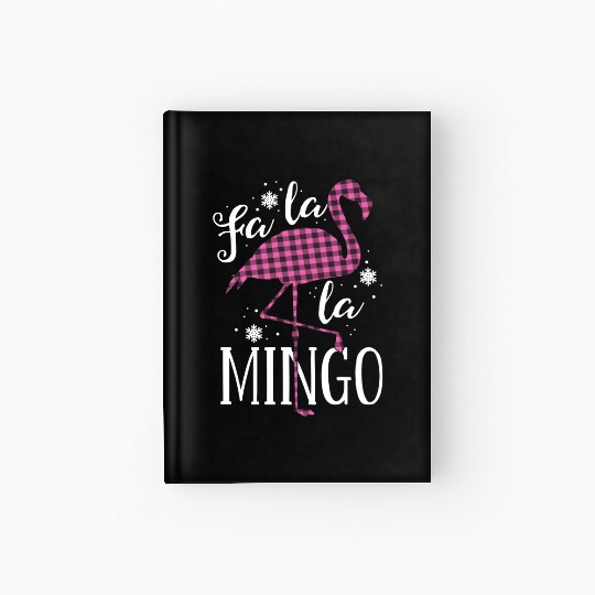 Fa La La Mingo Flamingo Christmas Hardcover Journal Pink