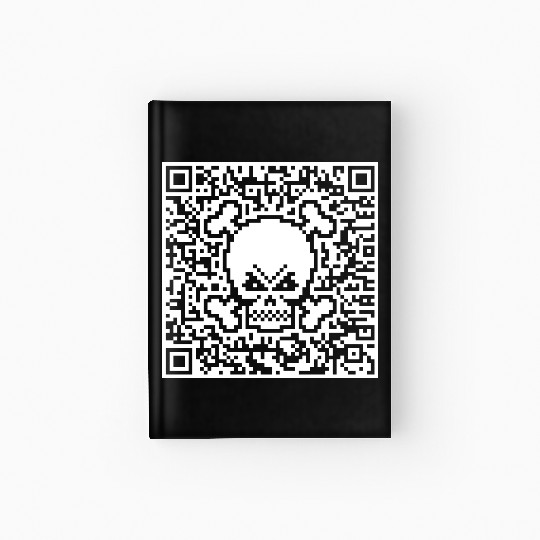 Skull And Crossbones (Quick Response Code / NEG) Hardcover Journal