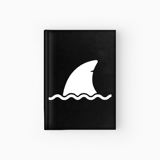 Shark shark fin water sea animal swim present Hardcover Journal