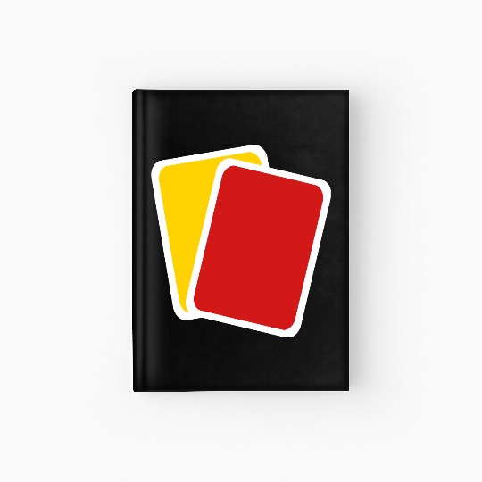 Red yellow card Hardcover Journal