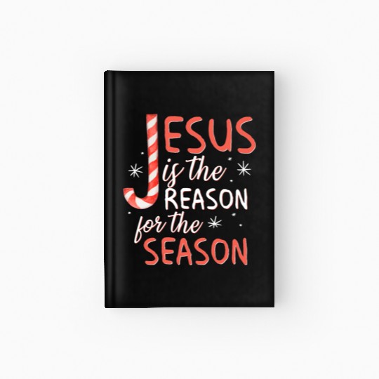 Jesus Is The Reason For The Season Candy Cane Chr Hardcover Journal