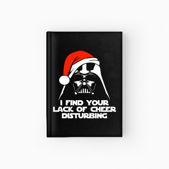 Darth Vader Santa Claus Christmas Sweater Design Hardcover Journal
