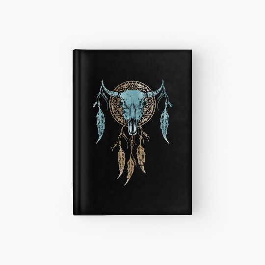 Womens Street Style Bull Skull Rodeo Hardcover Journal