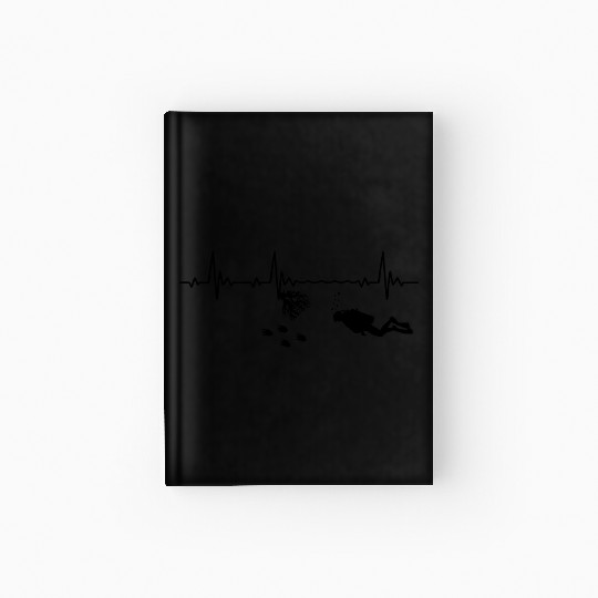 Heartbeat Scuba Diving Diver Heart Rate Frequency Hardcover Journal