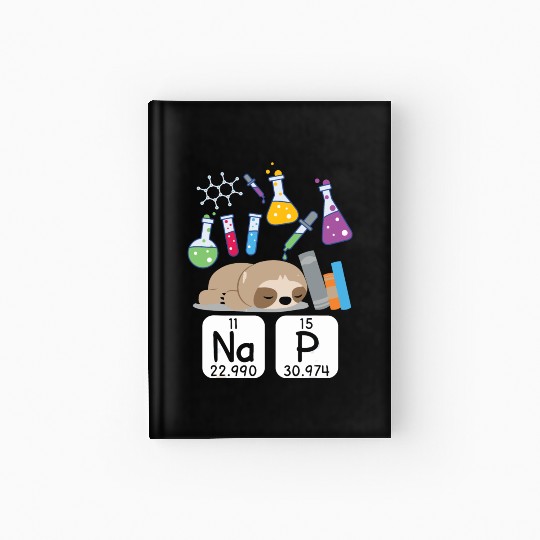 Sloth Nap Periodic Table Chemistry Funny Hardcover Journal