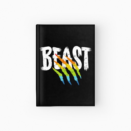 LGBT Rainbow Flag Beast Hardcover Journal