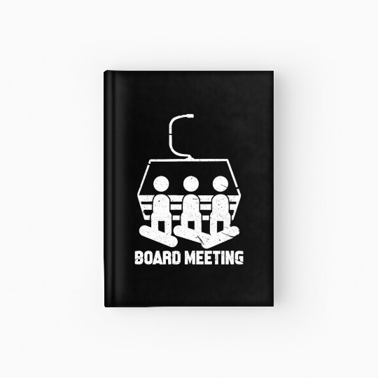Snowboarding Board Meeting Hardcover Journal